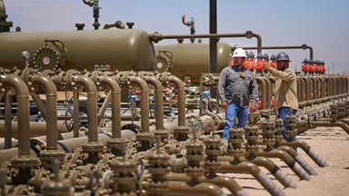 Chevron’s 2023 U.S. net oil-equivalent production was up 34% year-over-year