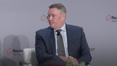 Jeff Gustavson, president of Chevron New Energies, outlines strategies to meet the world's demand for more energy during the Reuters NEXT conference in New York.