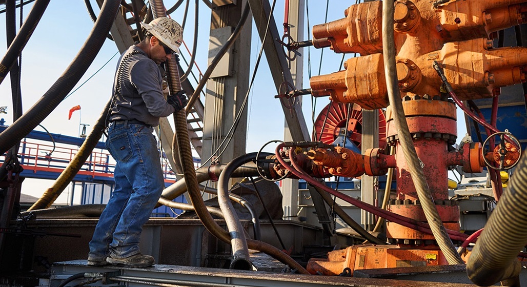 Chevron worker using Permian Basin technology