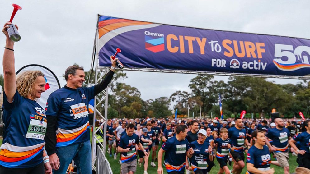 participants at the City to Surf  for activ event